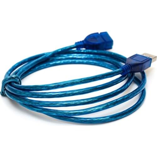 1.5M Anti-Interference USB 2.0 Extension Cable USB 2.0 Male To USB 2.0 Female Extension Data Sync Cord Cable Blue
