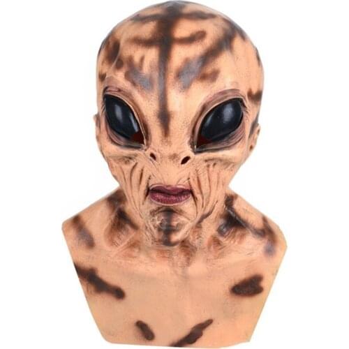Halloween Dress Up Party Cosplay ET Mask Halloween Extra-terrestrial Mask Horror Headgear UFO Props Masquerade Costume