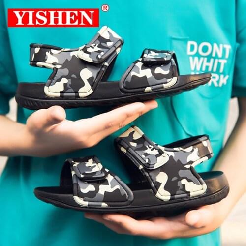 YISHEN Summer Baby Boys Girls Non-slip Beach Open Childrens Sandals Wild Shoes Students Soft Toddler Camouflage Kids Sandal