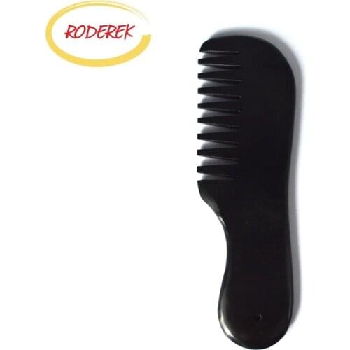 Smooth Surface Bian Stone Jade Stone Head Massager Guasha Massage Hair Comb with Handle