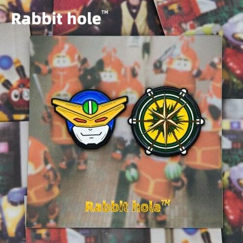 Hand-made Anime Metal Badges Iron Armor Captain Tonborg Little Treasure Star peace pins Brooch Badge Nostalgic Anime Metal Toy