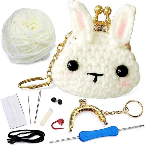 Nonvor Crochet Making Kit with Yarn Needle Crafts Knitting Crochet Cute Animal Crochet Set Perfect Gift for Kids Beginners