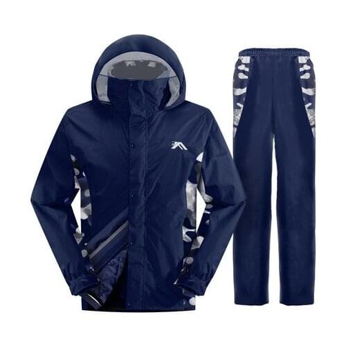 Raincoat Suit Impermeable Women/Men Hooded Rain Jacket Waterproof Outdoor Rain Pants Cycling Motorcycle Poncho Rainwear Set