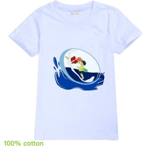 2020 New Anime Ponyo Harajuku Shirt Short Sleeve Boys Tops for Girls Cartoon Children Kids Clothes Happy Birthday Tshirts