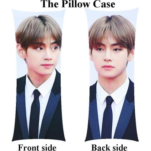 New Kpop V woman hugging long PillowCover Kim Tae Hyung home body pillowCase Customize