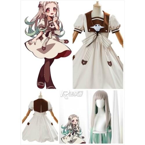 Anime Jibaku Shounen Hanako kun Nene Yashiro Cosplay Costume Wig Women Dress for Halloween Party Wigs