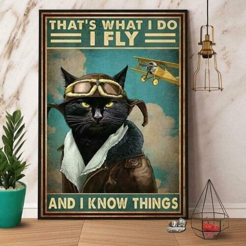 To My Wife Cat Poster Art Print Motivation Quotes from Husband Vintage Style Metal Wall Plaque Wall Decoration Metal Sign 8x12