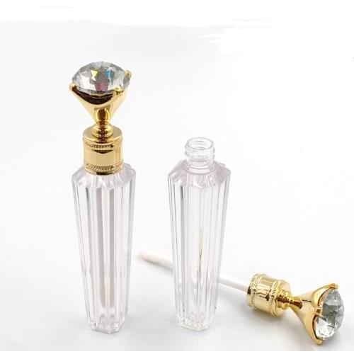 Luxury Diamond Lip Gloss Tubes Empty Lip Gloss Tube Lip Gloss Bottle Packaging Containers Refillable Lipgloss Bottles SN3371