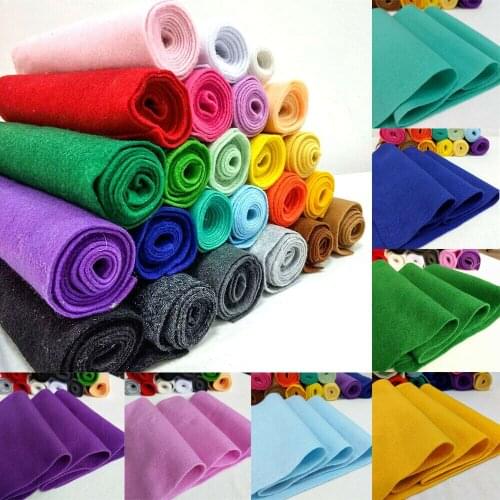 Handmade Roll Soft Felt Fabric Non-woven Felt Fabric Sheet DIY Sewing Colorful Toy Dolls Crafts Home Accessorie Material 90*90cm