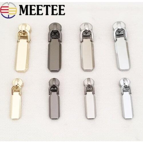 10pcs 3# 5# High-grade Metal Zipper Sliders Head Removable Puller Repair Kit Zip for Luggage Bags Clothes DIY Sewing Accessories