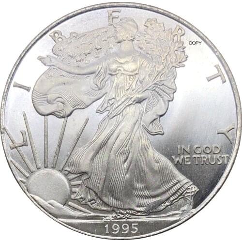 United States 1 Dollar American Silver Eagle Bullion Coin 1995 W Type Plated Silver Commemorative Coin Copy coin