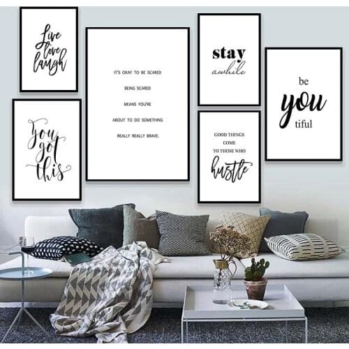 Modern Life Quotes Art Posters Home Decor Nordic Canvas Painting Wall Art Letters Print Fresh Minimalist for Living Room Picture