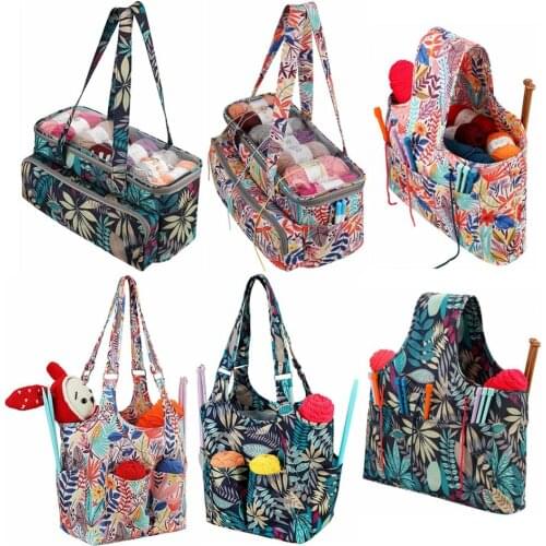 DIY Weave Knitting Bag Sewing Accessories Woolen Yarn Balls Knit Needles Storage Bags DIY Sewing Kit Bag for Women