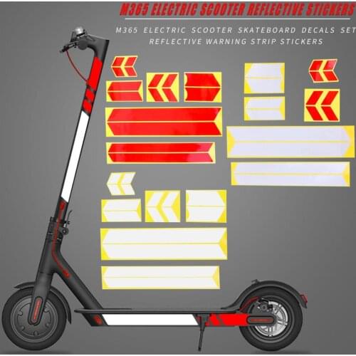 2020 For Xiaomi M365 Scooter Reflective Sticker Reflect Light Tags Paster Decals Night Safety Warning Strip m365 Sticker