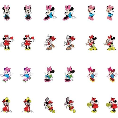 Disney Cute Minnie Avatar Multi-shape Cute And Interesting Style Epoxy Resin Heat Shrinkable Ear Clip New Ear Jewelry