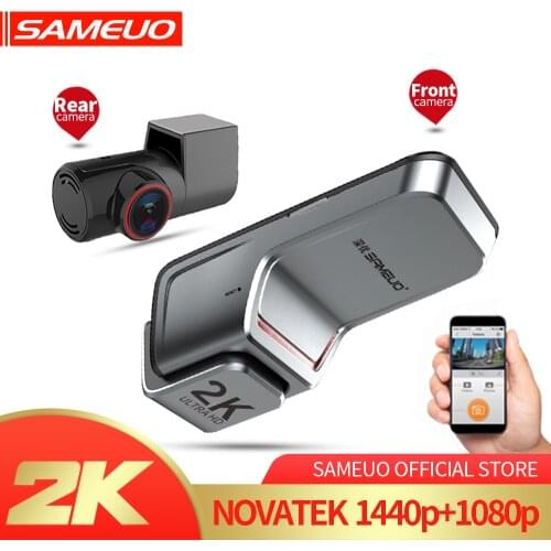 Sameuo U1000 dash camera dual front and rear wifi Car DVR night vision voice recorder app loop Recording dash cam 1080P for Cars