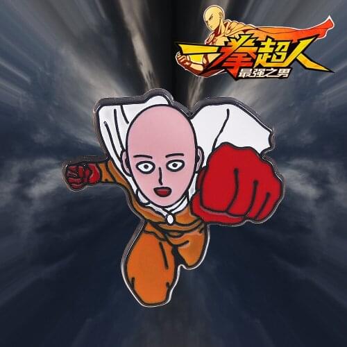 Anime ONE PUNCH-MAN Saitama Enamel Brooches Pins Cartoon Collection Clothes Lapel Pin Backpack Badge Collar Accessories Jewelry