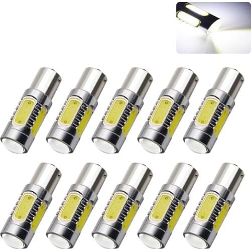 10pcs 1156 1157 T20 7440 7443 BAY15D P21/5W COB BA15S P21W 5 LED Bulb Car Auto Light Turn Signal Brake Tail Stop Lamp Lens