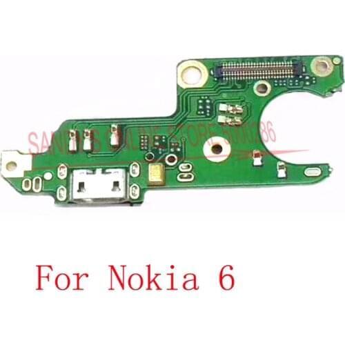 10 PCS USB Charge Charging Port Dock Jack Socket Connector Board Flex Cable For Nokia 6 TA-1000 TA-1003 Replacement Parts