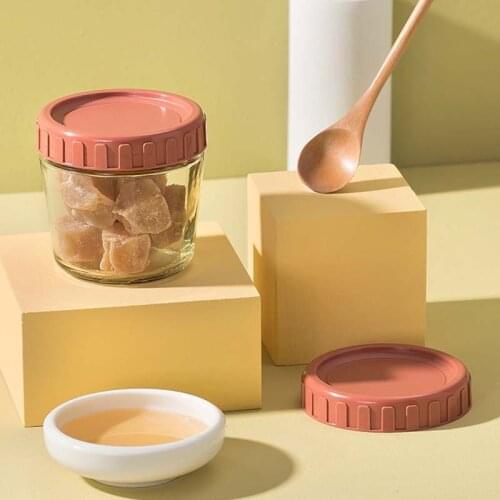 2Pcs/Set Sealed Glass Jar Kitchen Fridge Storage Box Food Storage Container Household Food Stackable Storage Jar Yogurt Cup