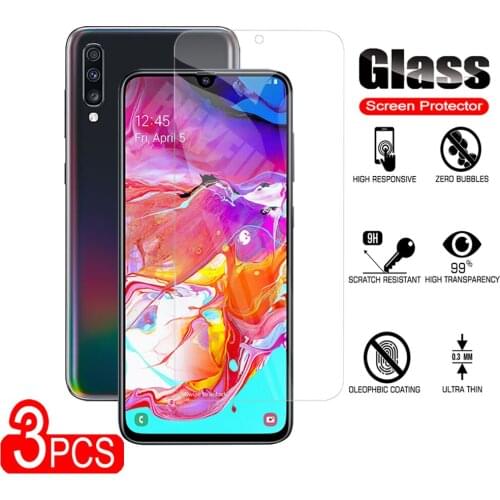 3PCS Tempered Glass For Samsung Galaxy A01 A10 Protective Glass For Samsung A10S A90 Premium Screen Protectors