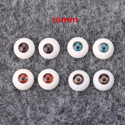4 Pair 8mm BJD 1/8 Doll Eyes Acrylic Blue Brown Eyes for Ob11 Doll Accessories