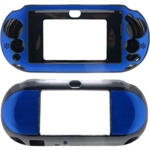 XRHYY Blue Aluminum Metallic Protection Hard Case Cover For PlayStation PS VITA 2000 (NOT for vita 1000 series)