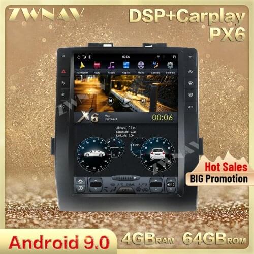 Vertical screen Tesla style Android 9.0 Car multimedia player for Toyota Alphard Vellfir 2007-2019 car radio stereo BT head unit