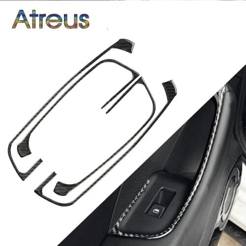 Atreus Car-styling Carbon Fiber Door Lift Swift Decorative Strips Trim Stickers On Cars for Audi A3 8V 2012-2017 Accessories