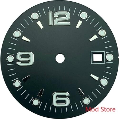 HQ Lume Numbers 31.5mm Bue/Black 12 Hours Sterile Watch Dials Set For ETA2824 Miyota8215 DG2813 Movement Big Marker