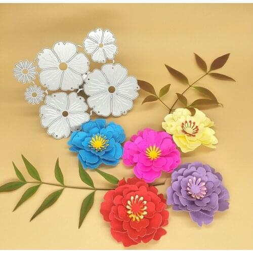 Flowers, 6 in 1, rose flower, rose metal cutting mold, scrapbook, photo frame, photo album decoration, DIY, handmade art