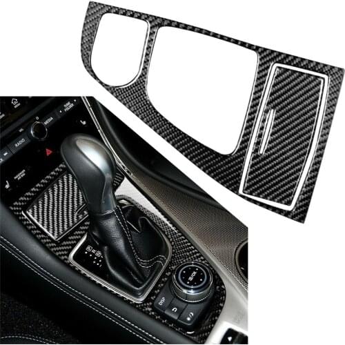For Infiniti Q50 2015 2016 2017 2018 2019 Gear Console Panel Ashtray Cover Decorative Trim Carbon Fiber ABS Car-Styling