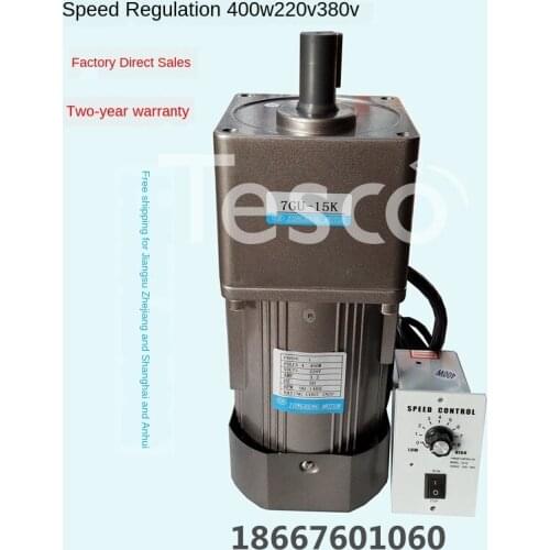 400W Adjustable Speed Electric Machine 220V Motor Retarding Device Low Speed Motor Variable Speed Electric Machi