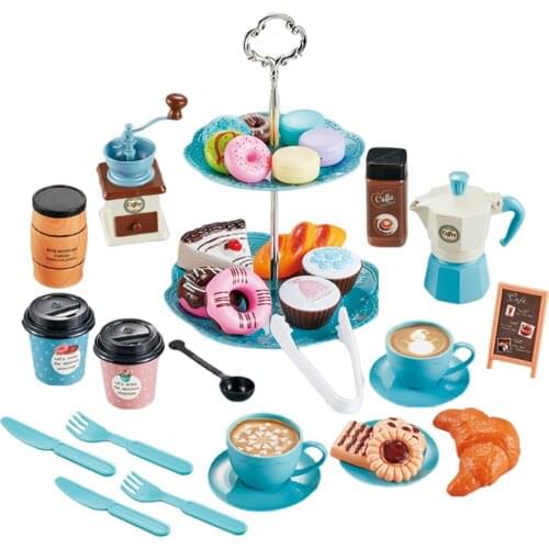 Pretend Play Tea Party Toy Food Coffee Machine Afternoon Tea Set Set No BPA Indoor Outdoor Toys