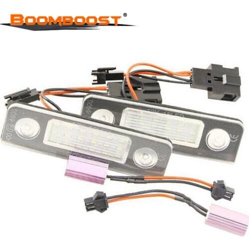 Number Plate Lamp Canbus Bulb Kit SMD3528 12V Car LED License Plate Lights 2Pcs For Volkswagen Skoda Octavia 1Z/Roomster 5J