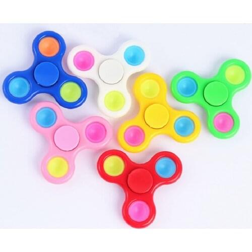 Colorful finger fidget toys push anti stress simpl dimpl fidget spinner