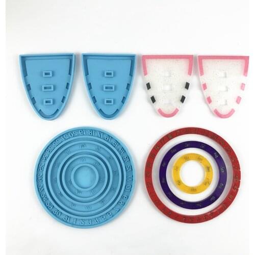 Circular Circular Shaped Wall Hanging Calendar Disks Epoxy Resin Mold Silicone Mould