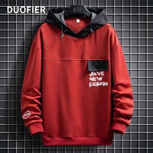 2021 Men Sweatshirt Long Sleeve Colorblock Hooded Tops Male Casual White Oversized Hoodie Fashion Sweatshirts Streetwear Autumn