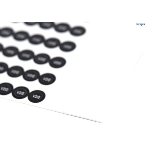 1000pcs/pack Fragile Warranty Sticker Shall Be Null Void The Warranty Black Round 0.25cm