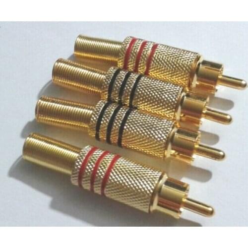 NEW!!! 100pcs RCA plug male audio cable connector adapter Solder