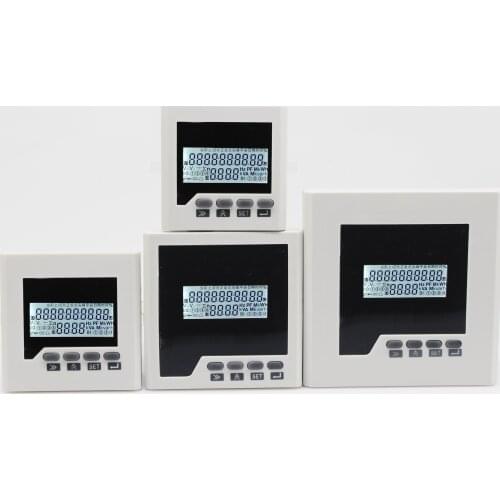 Single phase AC0-220V 0-5A 50-60Hz multifunction panel meter LCD display w kwh cos power energy multifunctional meter with RS485