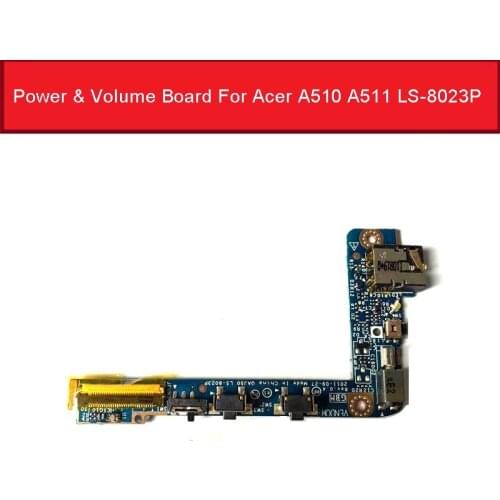 Genuine Power & Volume Board For Acer Iconia Tab A510 A511 Headphone Jack Sensor Board QAJ50 LS-8023P Parts Tested Good