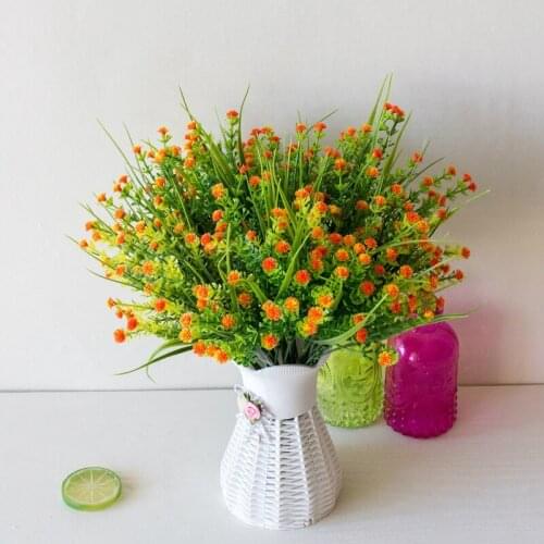 Plastic Mantianxing Green Grass Plants Artificial Flower Simulation Fake Flower Wedding Decoration For Home Party Decor 1pcs