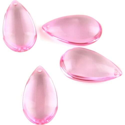 38mm/50mm Pink Water Drop Prisms For Lighting Crystal Chandelier Suncatcher Ornament Lighting Lamp Hanging Decoration