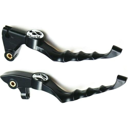 Motorcycle Motorbike Racing Black Skull Brake Clutch Lever for XVS650 XVS1100 Custom Drag Star XVS400 96-02 Custom Cruiser