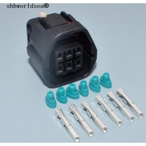 Shhworldsea 6pin 1.2mm auto female waterproof wiring harness cable connector 7283-8760-30