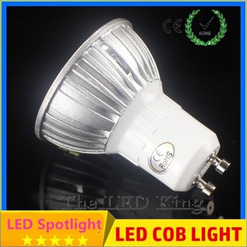 Super Bright GU 10 Bulbs Light Dimmable Led Warm/White 85-265V 3W 4W 5W GU10 COB LED lamp light GU 10 led Spotlight