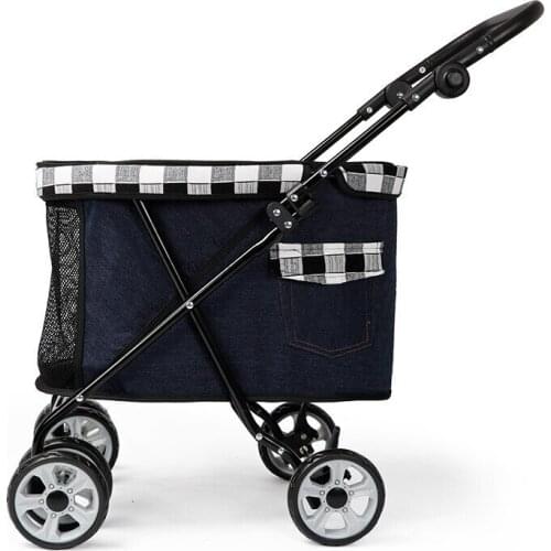 Midsize and Large Pet Trolley High-end Dog Hand-push 4-wheel Out Baby Bag Separation Seat Cover Carriers