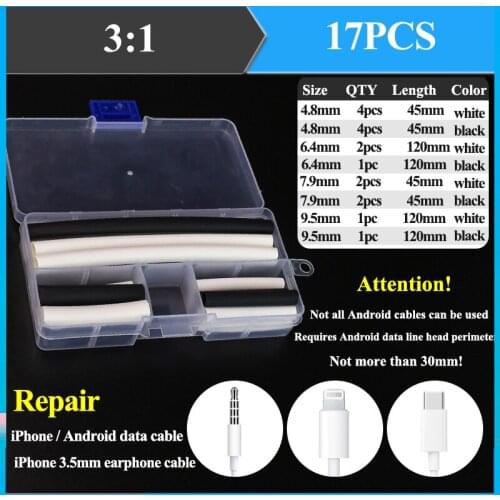 Heat Shrink Tube,termoretractil Polyolefin Tube Cable Kit,Assorted Insulated Sleeving Tubing Wrap Wire Cable Sleeve