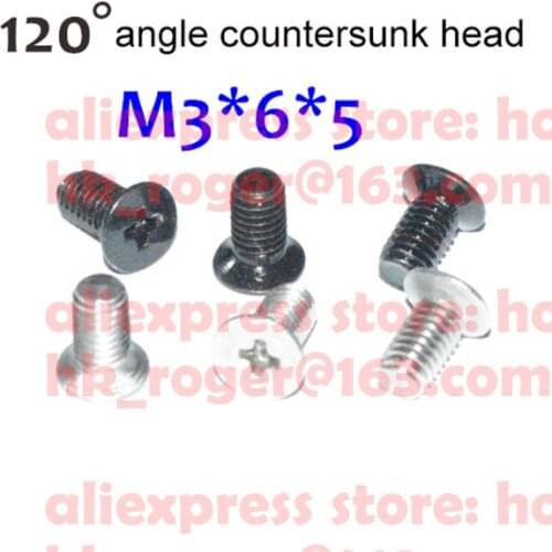 Stainless steel M3x6 M3x2.5 mm screw small head screw thin 120 angle countersunk electronic phone screw bolt thinner drive